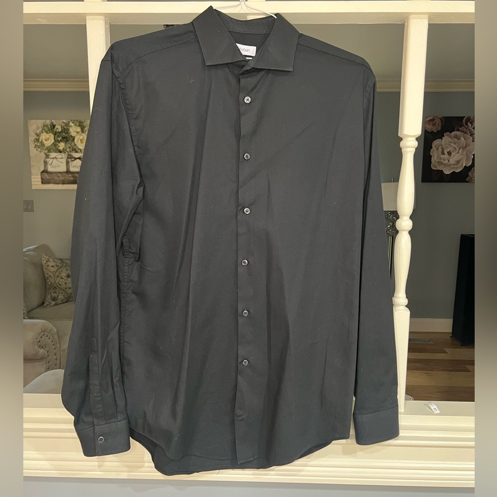 Black Calvin Klein button up shirt